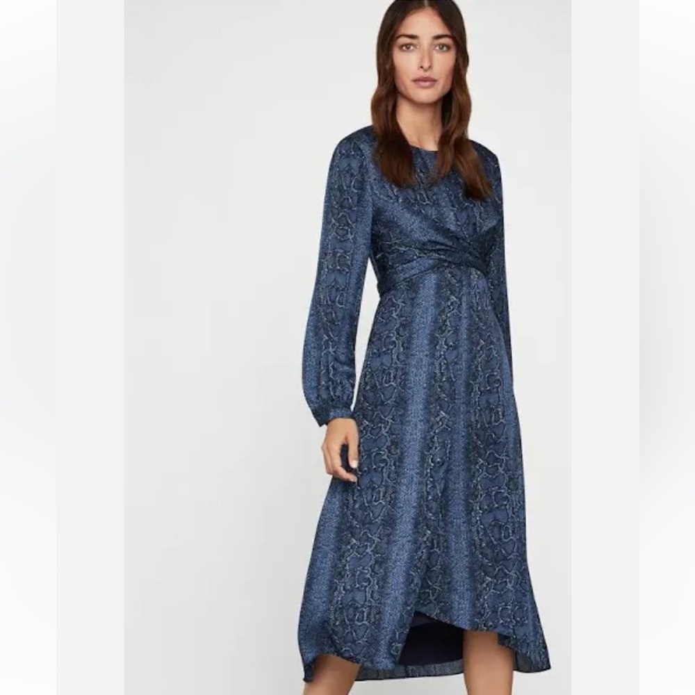 Bcbg Maxazria Pacific Blue Python Embossed Satin … - image 3